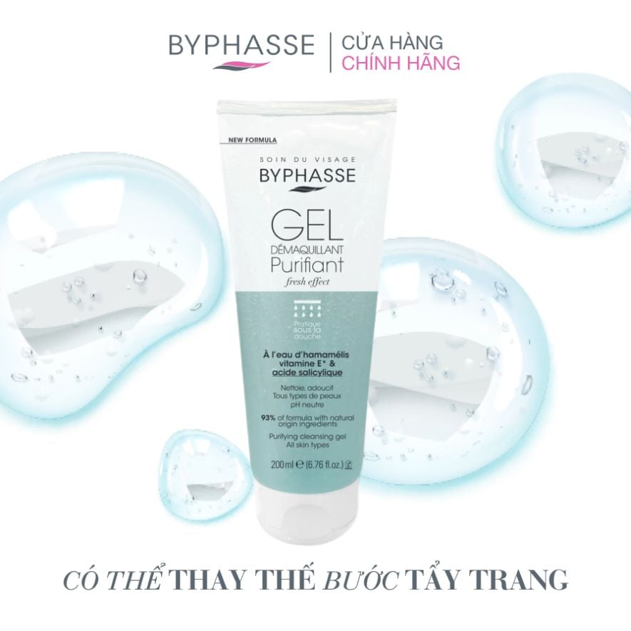 Sửa Rửa Mặt Dạng Gel Byphasse Purifying Cleansing Gel 200ml