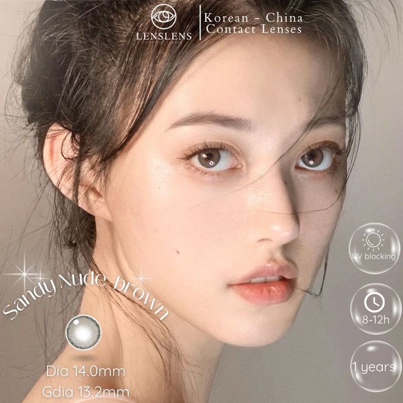 Lens Thời trang DOUYIN (cặp) - Sandy Nude
