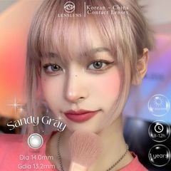 Lens Thời trang DOUYIN (cặp) - Sandy Gray - 0 độ đến 3 độ