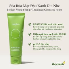 Sữa Rửa Mặt Chiết Xuất Đậu Xanh Cân Bằng Độ pH Beplain Mung Bean pH-Balanced Cleansing Foam
