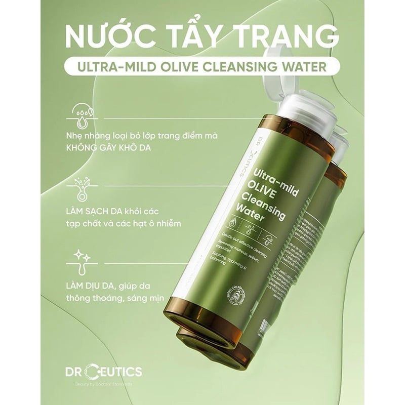 Nước Tẩy Trang DrCeutics Ultra Mild Olive Cleansing Water