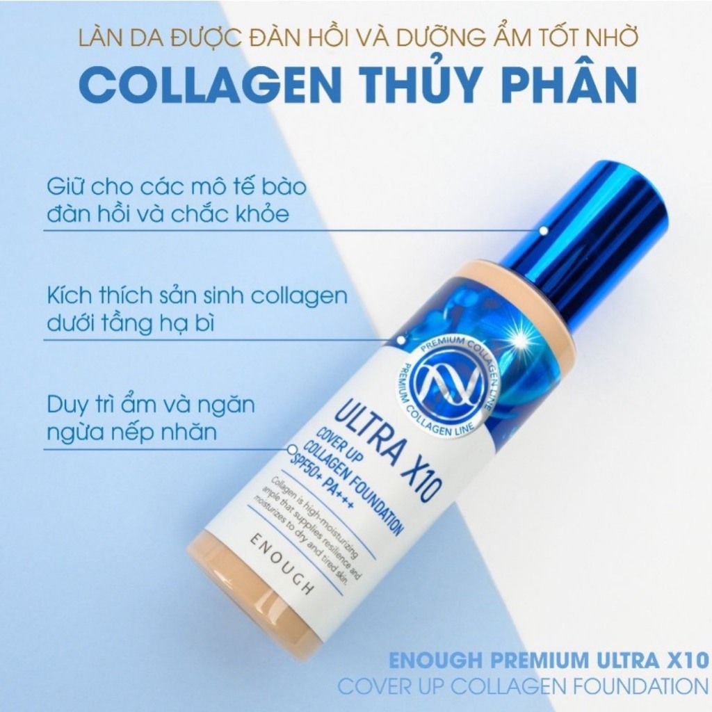 Kem Nền Collagen ENOUGH Moisture Foundation SPF15 100ml