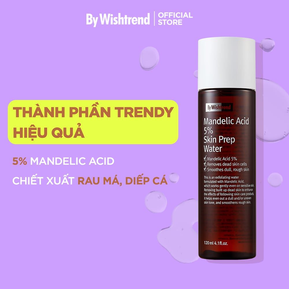 Nước Hoa Hồng Tẩy Tế Bào Chết By Wishtrend Mandelic Acid 5% Skin Prep Water 120ml