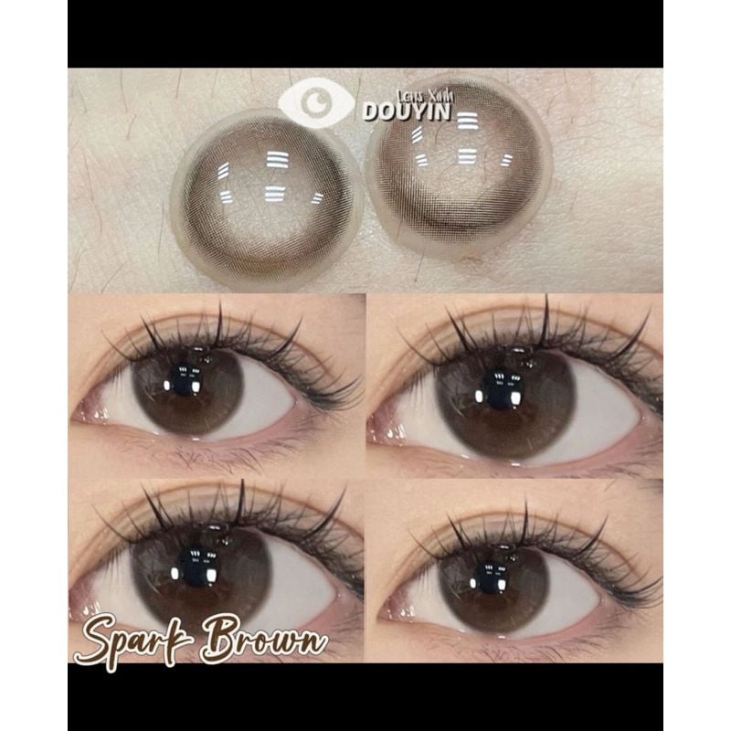Lens Thời trang DOUYIN (cặp) - Spark Brown - 0 đến 3 độ
