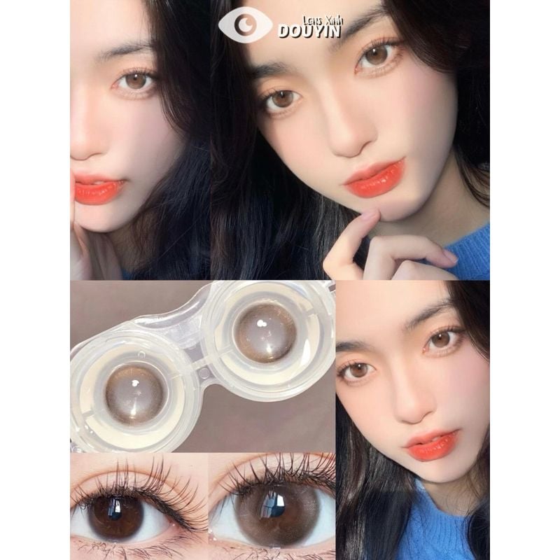 Lens Thời trang DOUYIN (cặp) - Spark Brown - 0 đến 3 độ