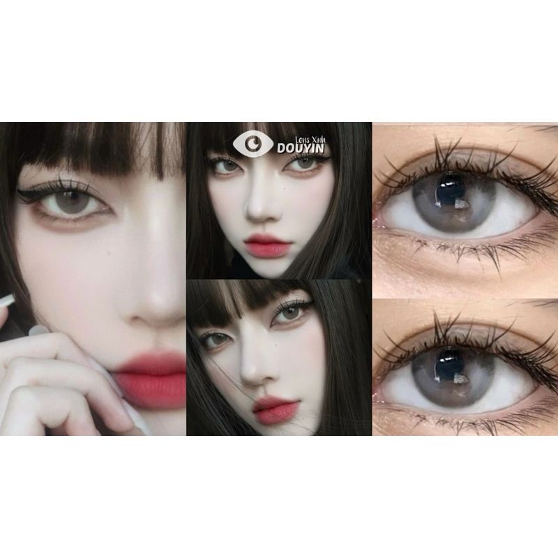 Lens Thời trang DOUYIN (cặp) - Smoke Brown - 0 độ đến 3 độ