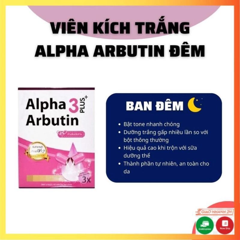 Viên kích trắng toàn thân Thái Lan Alpha Arbutin 3 Plus+