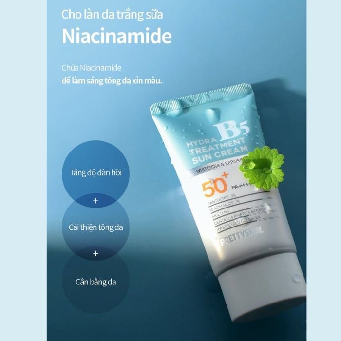 Kem chống nắng Phục hồi Prettyskin Hydra B5 Sun Cream