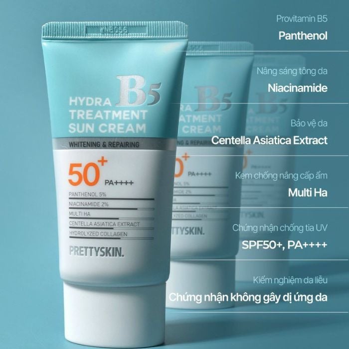 Kem chống nắng Phục hồi Prettyskin Hydra B5 Sun Cream