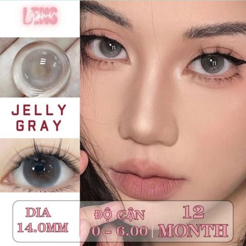 Lens Thời trang DOUYIN (cặp) - Jelly Gray - 0 độ đến 3 độ