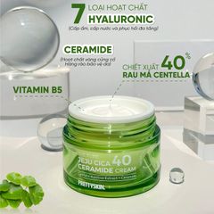 Kem Dưỡng Rau Má, Dưỡng Trắng PrettySkin The Pure Jeju Cica 40 Ceramide Cream 50ml