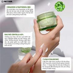 Kem Dưỡng Rau Má, Dưỡng Trắng PrettySkin The Pure Jeju Cica 40 Ceramide Cream 50ml