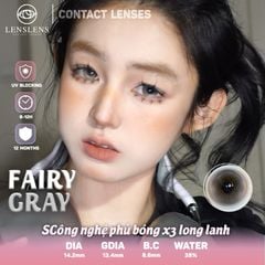 Lens Thời trang DOUYIN (cặp) - Fairy Gray - 0 độ đến 3 độ