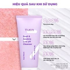 Sữa Rửa Mặt Tia'm Snail & Azulene Low PH Cleanser 200ml