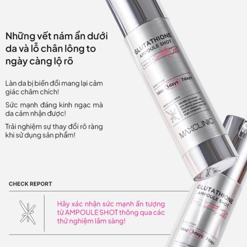 Tinh chất Serum Dưỡng Trắng Căng Bóng Da Maxclinic Glutathion ampoule shot 50ml