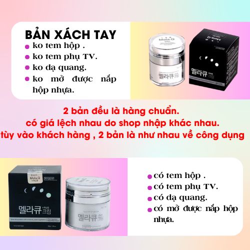 Kem trị Nám Tàn Nhang ban đêm Mela M 50gr