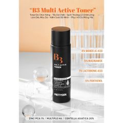 Nước Hoa Hồng PrettySkin B3 Multi Active Dưỡng Da Trắng Sáng 205ml