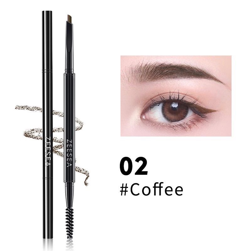 Chì Kẻ Mày 3D Đầu Ngang Zeesea Chống Thấm Nước Smart Eyebrow Pencil Waterproof