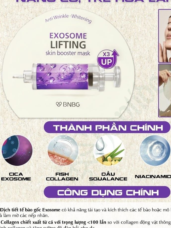 Mặt Nạ Cấp Ẩm, Hỗ Trợ Dưỡng Trắng, Phục Hồi Da Chuyên Sâu BNBG Skin Booster Mask 30ml