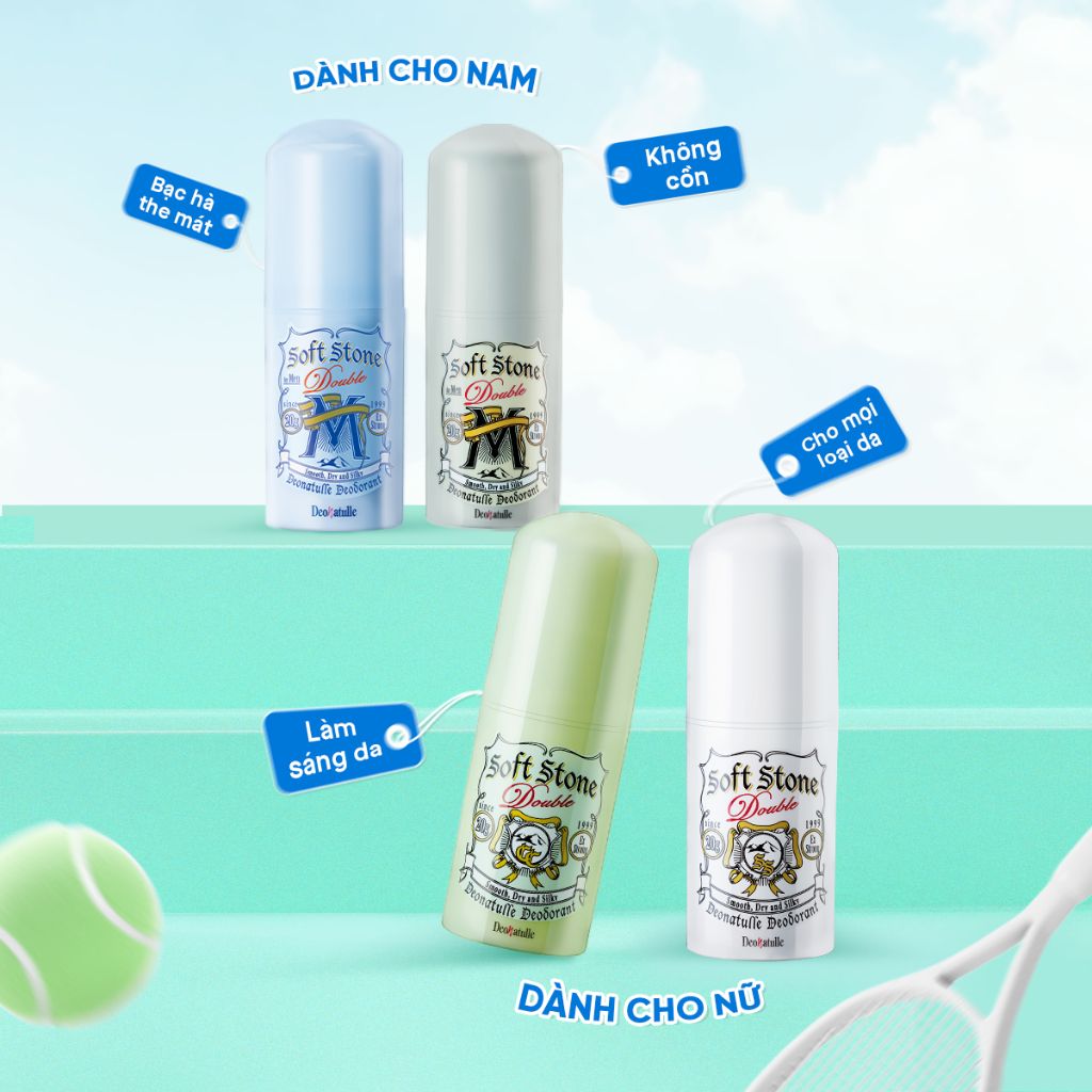 Lăn nách đá khoáng khử mùi Soft Stone Nhật Deonatulle 20g