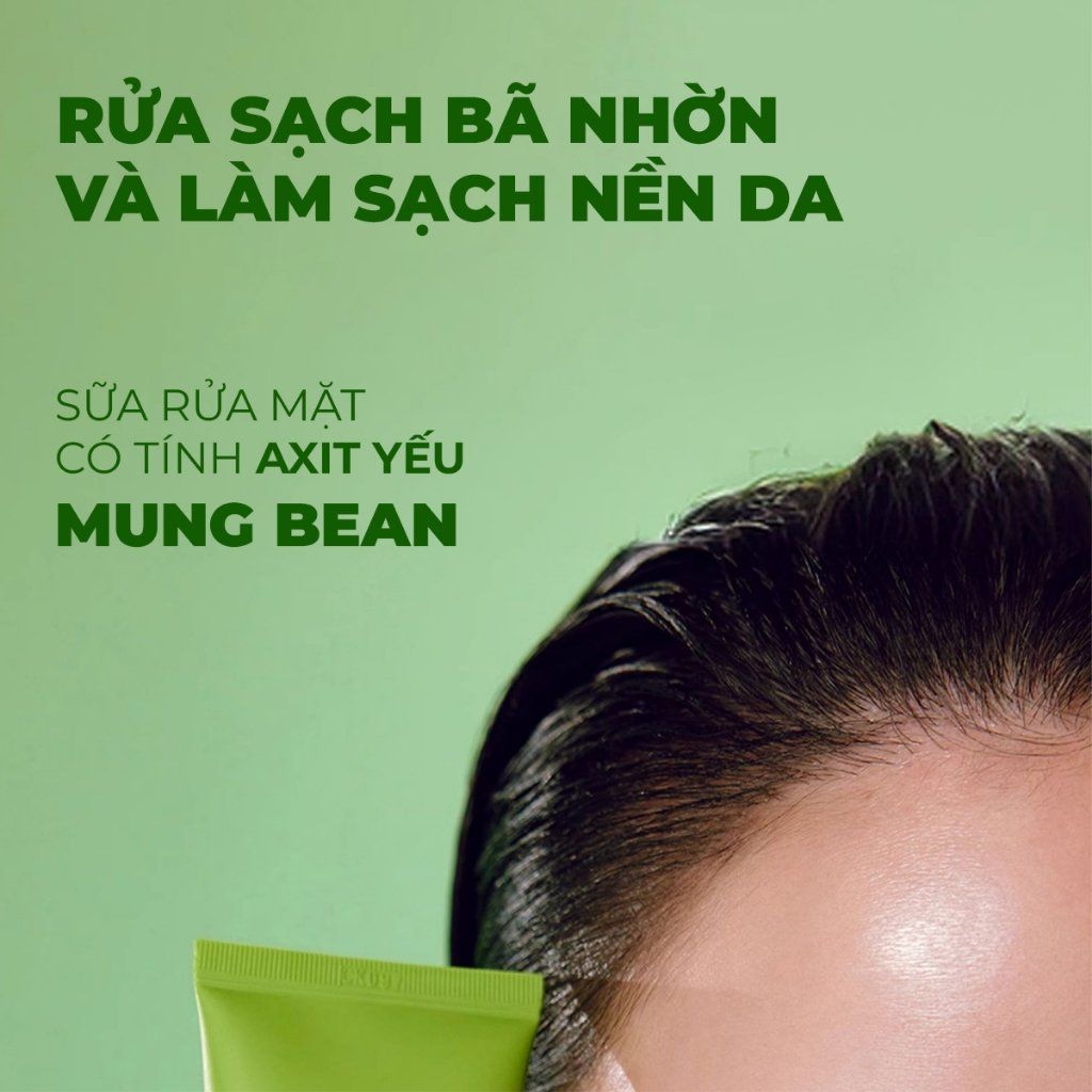Sữa Rửa Mặt Chiết Xuất Đậu Xanh Cân Bằng Độ pH Beplain Mung Bean pH-Balanced Cleansing Foam