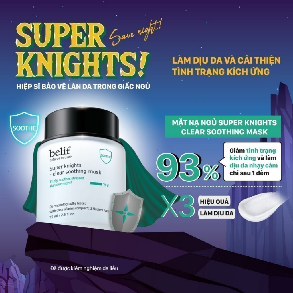 Mặt Nạ Ngủ Làm Dịu Và Chăm Sóc Da Nhạy Cảm Belif Clear Soothing Mask