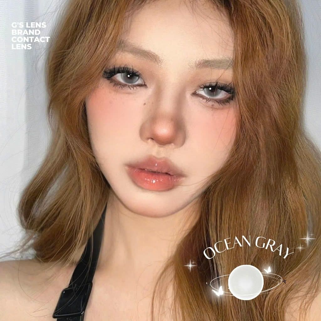 Lens Thời trang DOUYIN (cặp) - Ocean Gray - 0 độ đến 3 độ