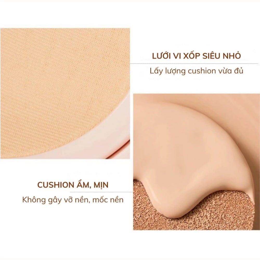 Phấn Nước Kiềm Dầu Mịn Lì HEXZE Long Lasting Cushion (tặng kèm 1 Lõi)