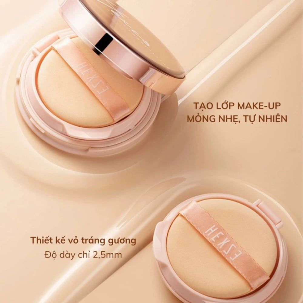 Phấn Nước Kiềm Dầu Mịn Lì HEXZE Long Lasting Cushion (tặng kèm 1 Lõi)