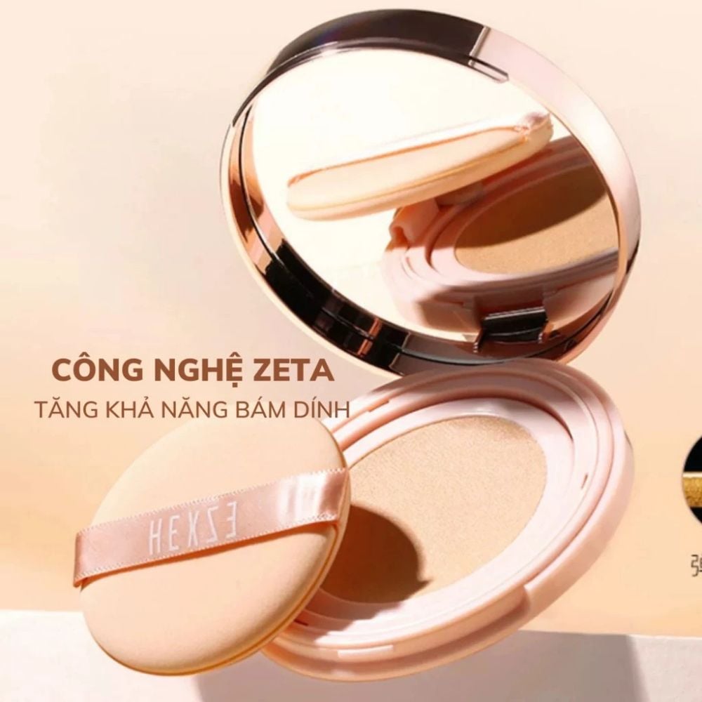 Phấn Nước Kiềm Dầu Mịn Lì HEXZE Long Lasting Cushion (tặng kèm 1 Lõi)