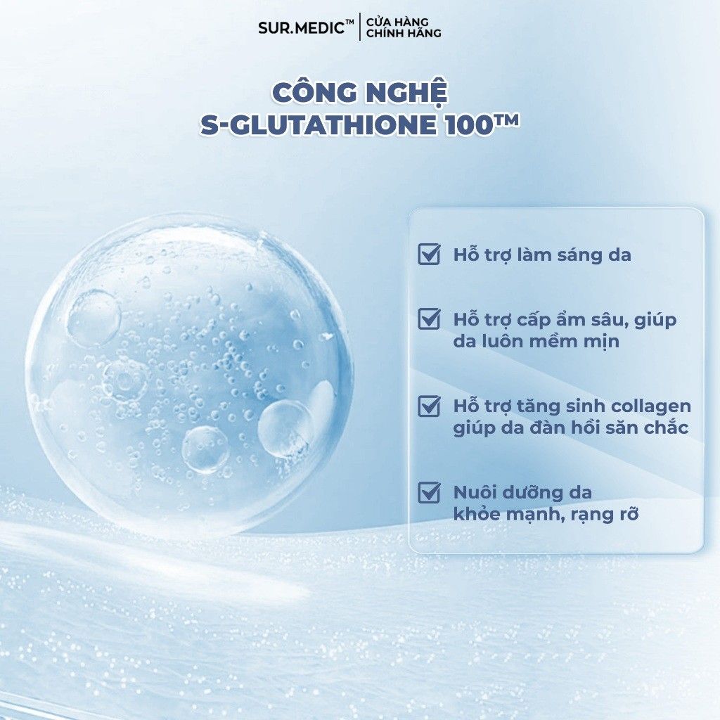 Sữa Dưỡng Trắng Da Sur.Medic Super Glutathione 100 Bright Emulsion