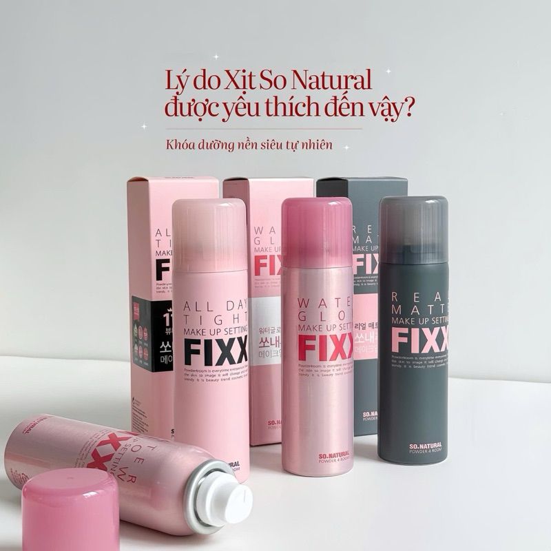 Xịt khóa nền makeup Toàn Diện So Natural Fixx