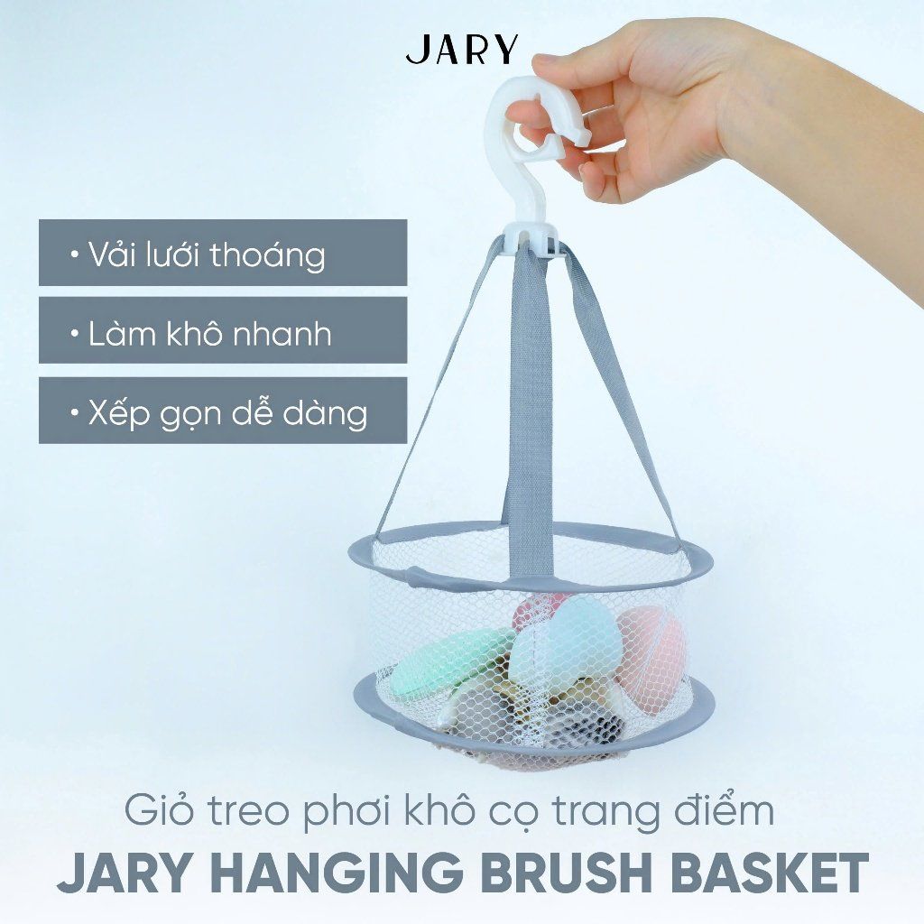 Giỏ Treo Phơi Khô Cọ Trang Điểm Jary