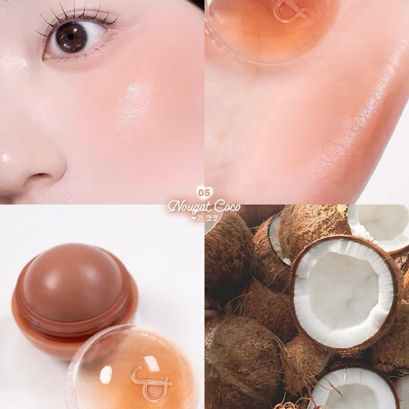 Má hồng kem quả trứng Romand Juicy Roll Cheek