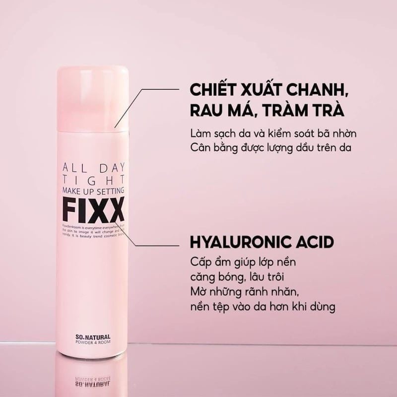 Xịt khóa nền makeup Toàn Diện So Natural Fixx