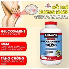 Viên Uống Hỗ Trợ Xương Khớp Kirkland Glucosamine HCl 1500mg with MSM 1500mg