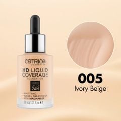 Kem Nền Mỏng Nhẹ, Tự Nhiên Che Phủ 24H Catrice HD Liquid Coverage Foundation 30ml
