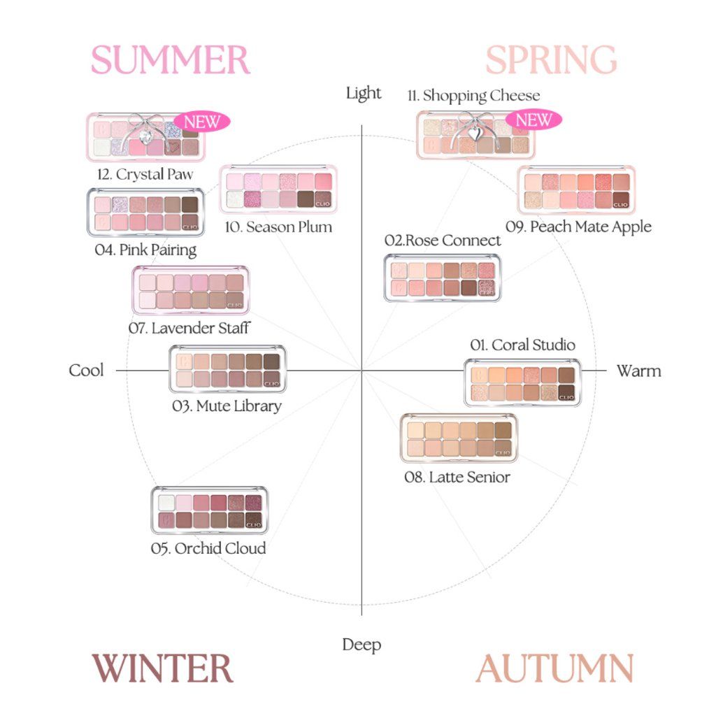 Bảng Phấn Mắt 12 Ô Clio Pro Eye Palette Air 7.2g