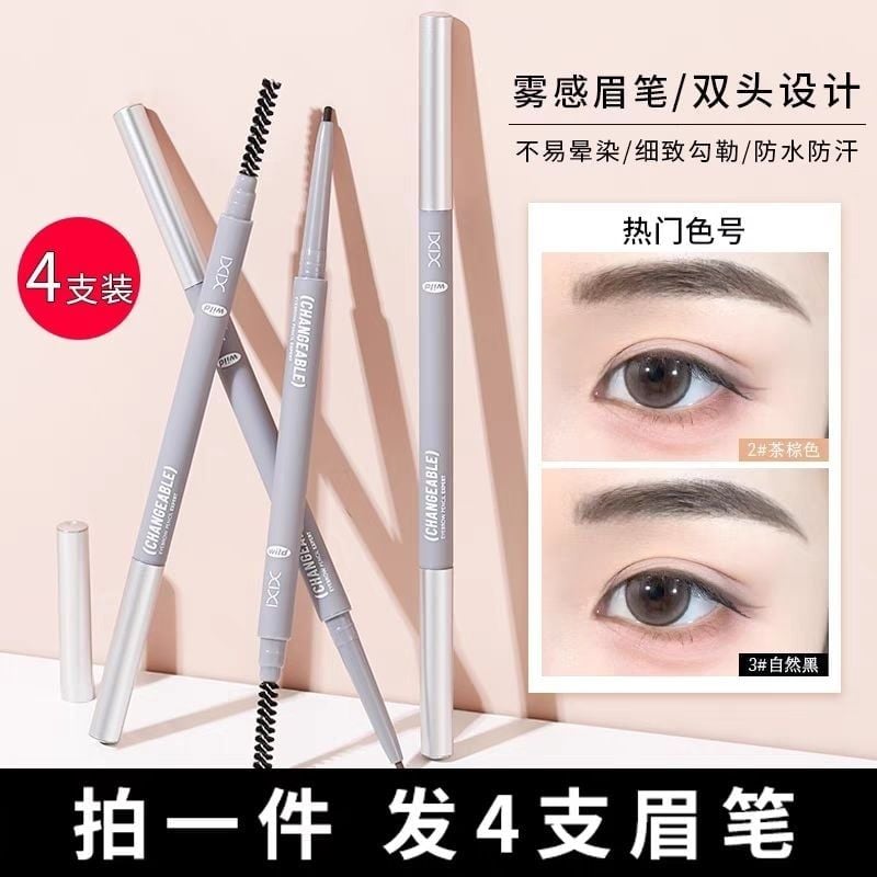 Chì kẻ mày hai đầu XIXI tự nhiên Three Dimensional Drawing Mist Eyebrow Pencil D835 XIX191