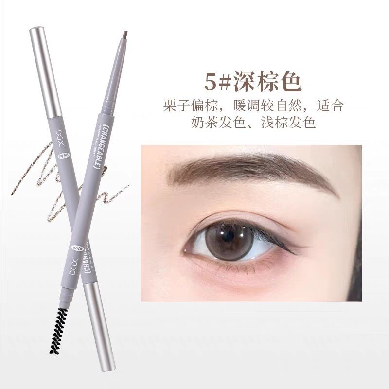 Chì kẻ mày hai đầu XIXI tự nhiên Three Dimensional Drawing Mist Eyebrow Pencil D835 XIX191