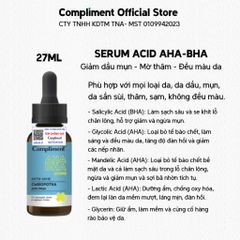 Trọn bộ Compliment AHA BHA trị mụn, sạch sâu, sáng da