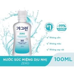 Nước súc miệng ngăn ngừa mảng bám Garglin Zero không cồn chai 380ml