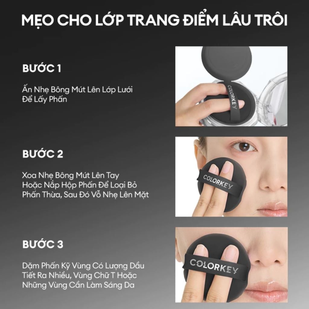 Phấn Phủ Dạng Bột Siêu Mịn Lâu Trôi Colorkey Lasting Naturally-occurring Loose Powder 8g