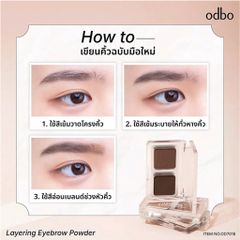 Bột Tán Chân Mày Odbo Tone Tự Nhiên Duo Brow Powder