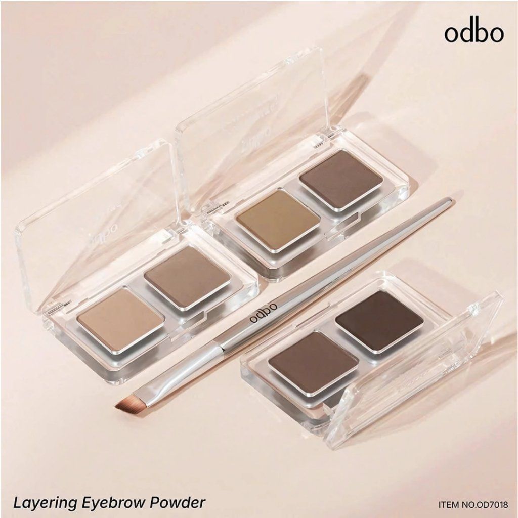 Bột Tán Chân Mày Odbo Tone Tự Nhiên Duo Brow Powder