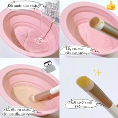 Chậu Làm Sạch Cọ Trang Điểm Bằng Silicone Jary