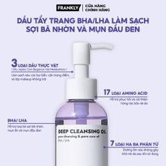 Dầu Tẩy Trang Sạch Mụn Ẩn, Mụn Đầu Đen Frankly Deep Cleansing Oil 200ml