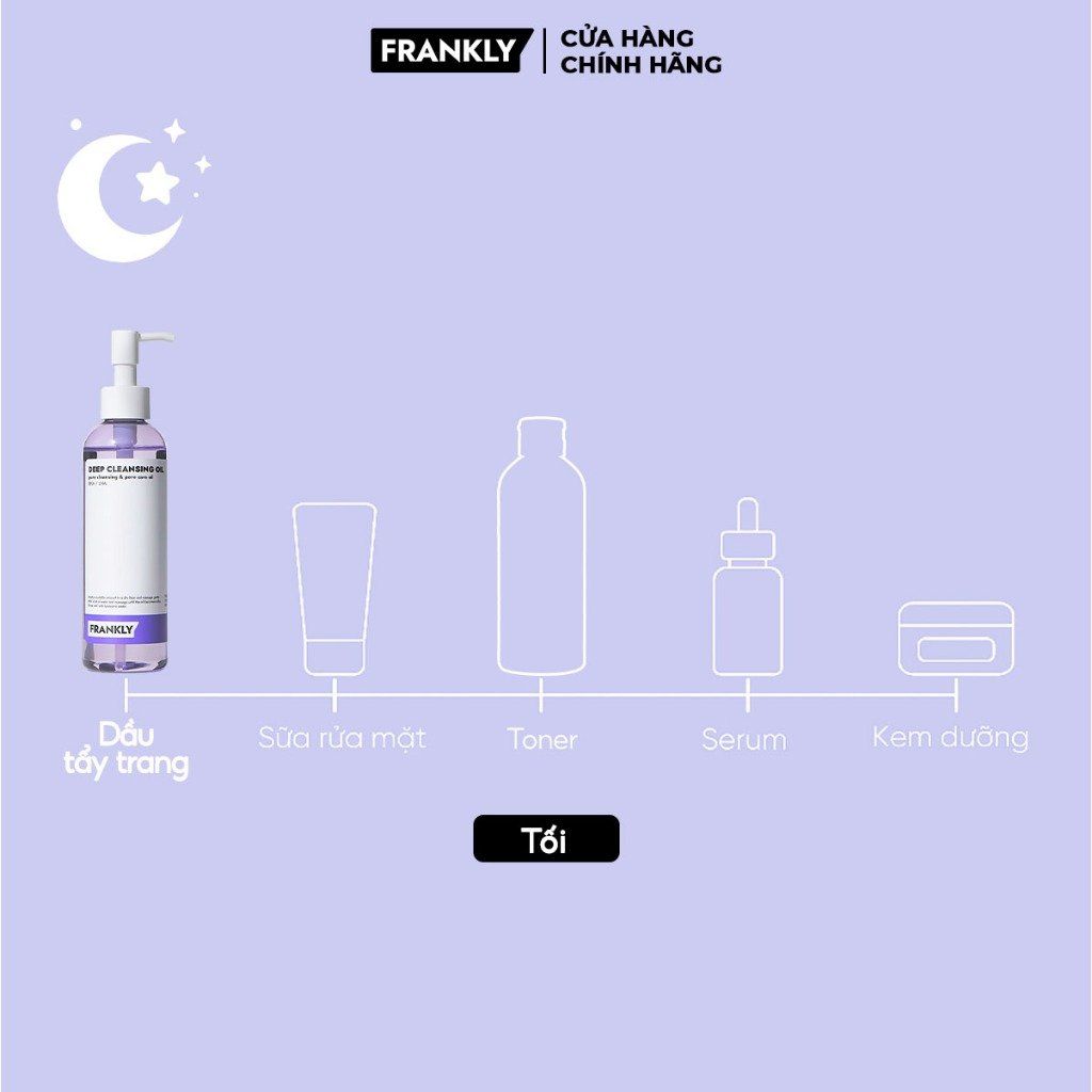 Dầu Tẩy Trang Sạch Mụn Ẩn, Mụn Đầu Đen Frankly Deep Cleansing Oil 200ml