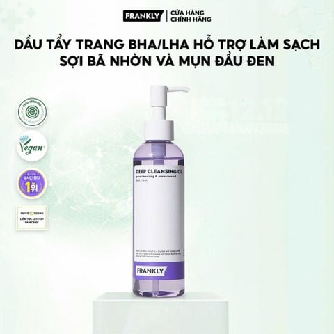 Dầu Tẩy Trang Sạch Mụn Ẩn, Mụn Đầu Đen Frankly Deep Cleansing Oil 200ml