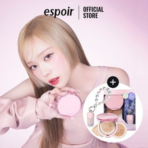 Phấn Nước Bắt Sáng Espoir Be Glow Volume Cushion Flash Glow Edition SPF42 PA+++ 13g (tặng kèm lõi Refill + highlight móc khóa)